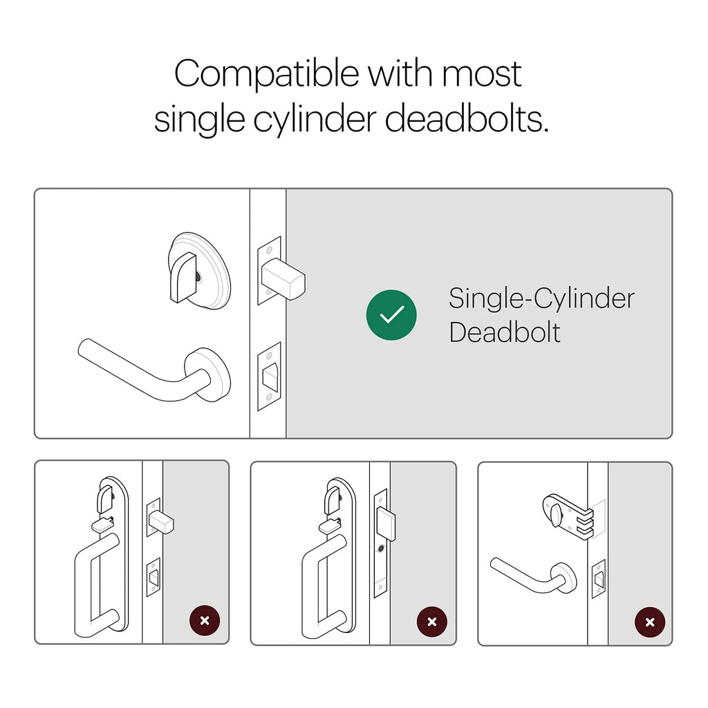 August Home, Silver Wi-Fi Connected Smart Keyless Entry Door Lock, Electronic Door Lock Fits Your Existing Deadbolt in Minutes, ‎ ‎AUG-SL05-M01-S01
