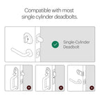August Home, Silver Wi-Fi Connected Smart Keyless Entry Door Lock, Electronic Door Lock Fits Your Existing Deadbolt in Minutes, ‎ ‎AUG-SL05-M01-S01