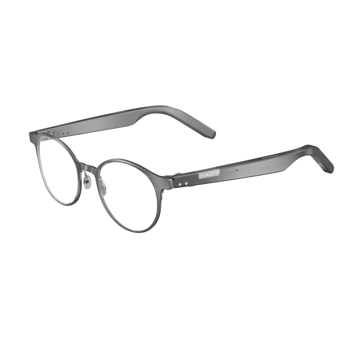 AI Smart Glasses with Real-Time Translation & Meeting Transcription Titanium Frame, Bluetooth Open-Ear Audio, Voice Recording, No Camera Privacy-First, ChatGPT & Gemini, 48H Battery,Gray