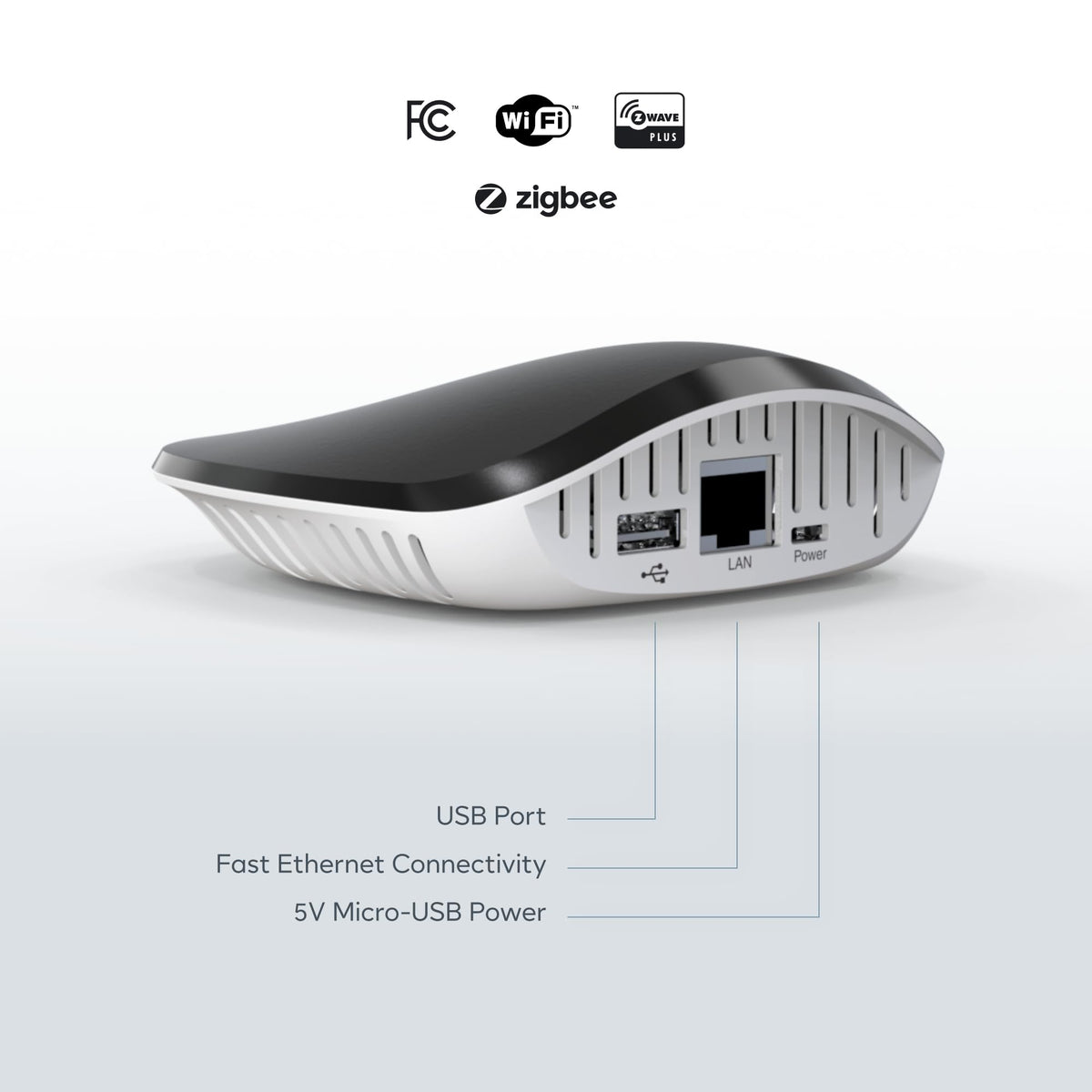 EzloPlus Smart Home Hub with Zigbee & Z-Wave | Works with Wi-Fi Devices Associated with Amazon Alexa & Google Assistant to Control Smart Locks, Lights and Switches