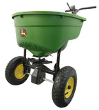 John Deere Push Broadcast Spreader for Fertilizer, Grass Seed and Ice Melt, 130 lb Capacity Lawn & Garden Spreader with 12 Ft Spread Width