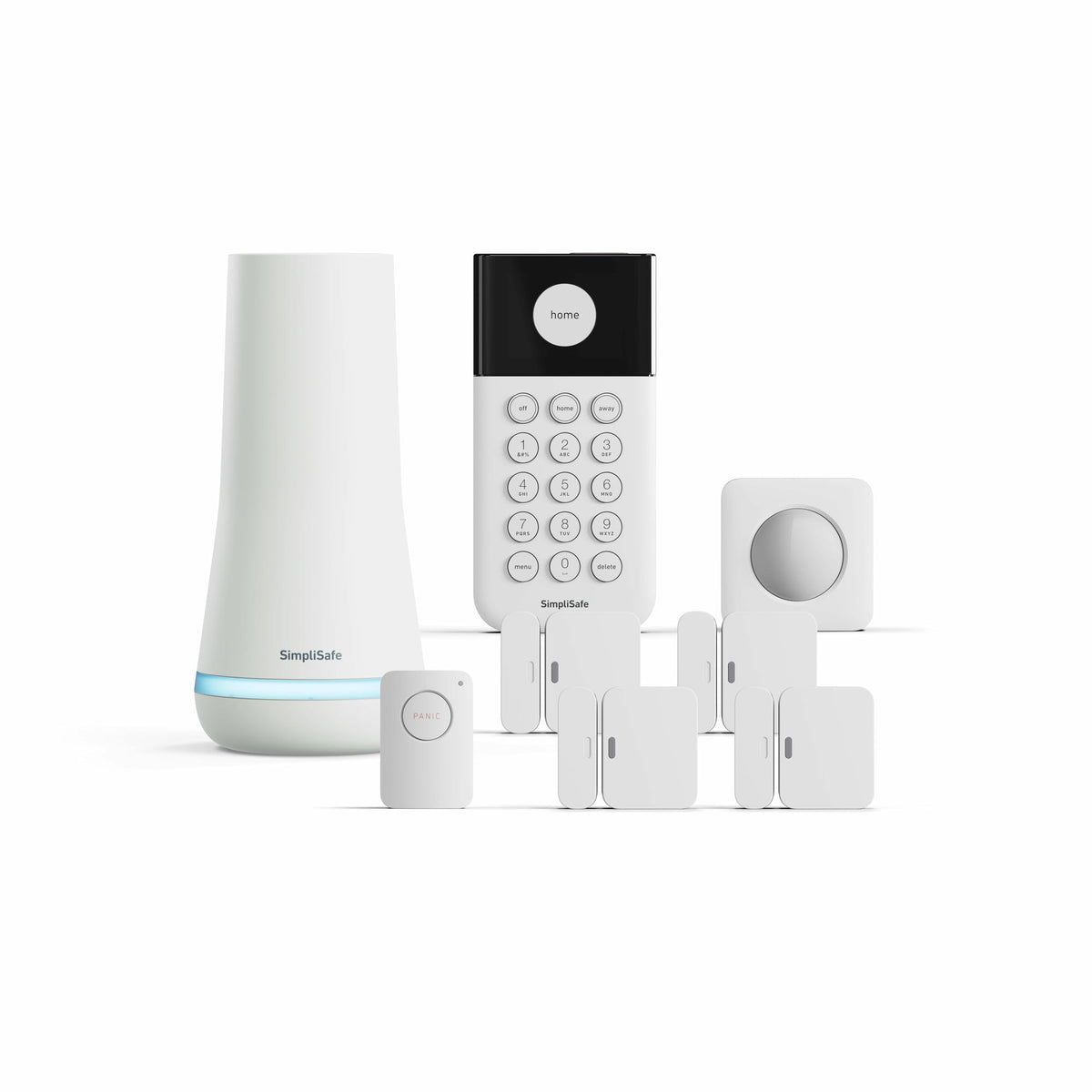 SimpliSafe 8 Piece Wireless Home Security System - Optional 24/7 Professional Monitoring - No Contract - Compatible with Alexa and Google Assistant , White
