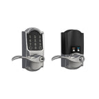 Schlage Encode Smart WiFi Lock, Lever Handle, Century Trim, Matte Black
