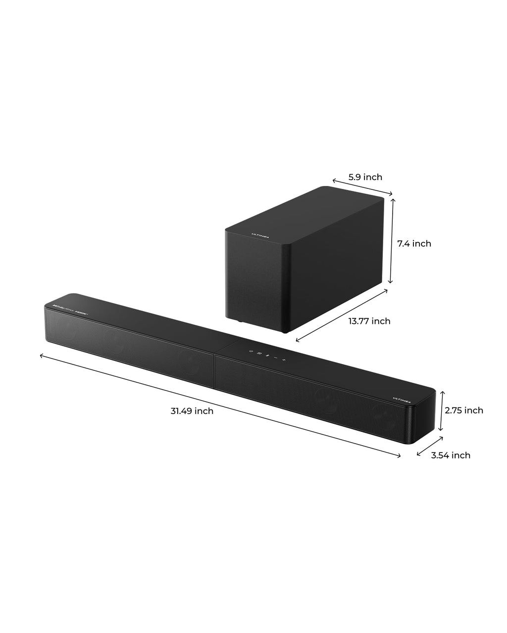 ULTIMEA 5.1CH Surround Sound Bar System with Dolby Atmos, Poseidon M60