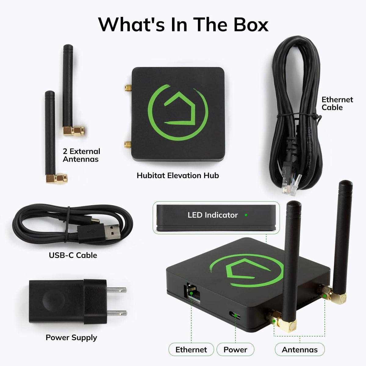 Hubitat Elevation C-8 Pro Smart Home Hub - Z-Wave Zigbee Matter