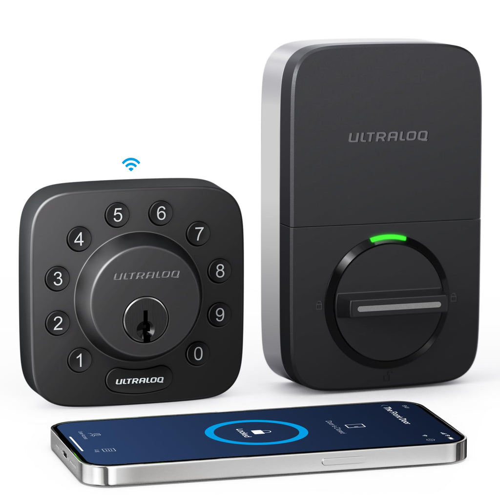 ULTRALOQ U-Bolt WiFi Smart Lock with Door Sensor, App Remote Access