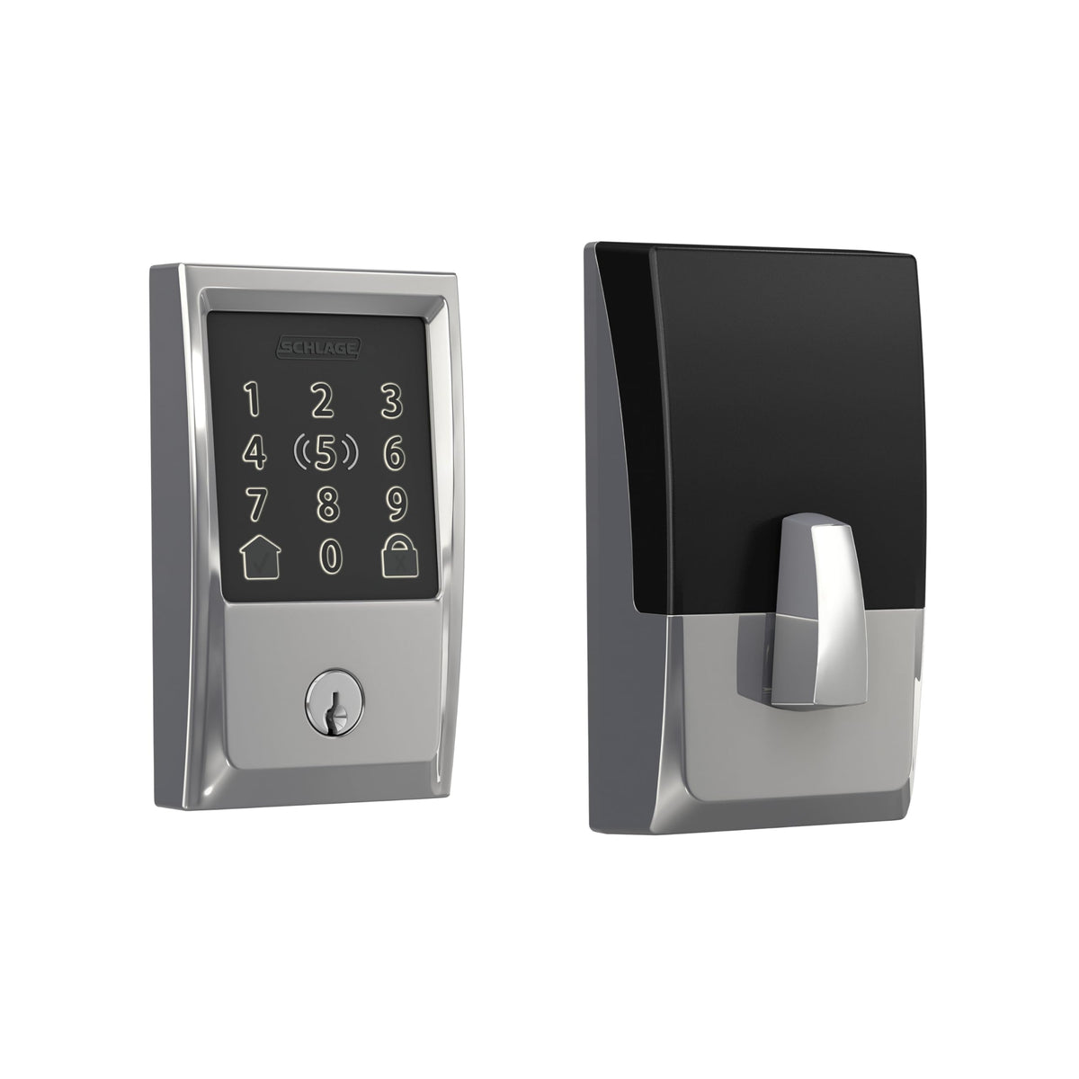 Schlage Encode Plus Smart WiFi Deadbolt Lock, Tap to Unlock, Satin Nickel