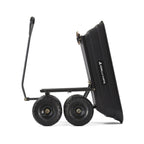 Gorilla Carts 600 lb Poly Garden Dump Cart, 4 Cu Ft Wagon, Quick-Release