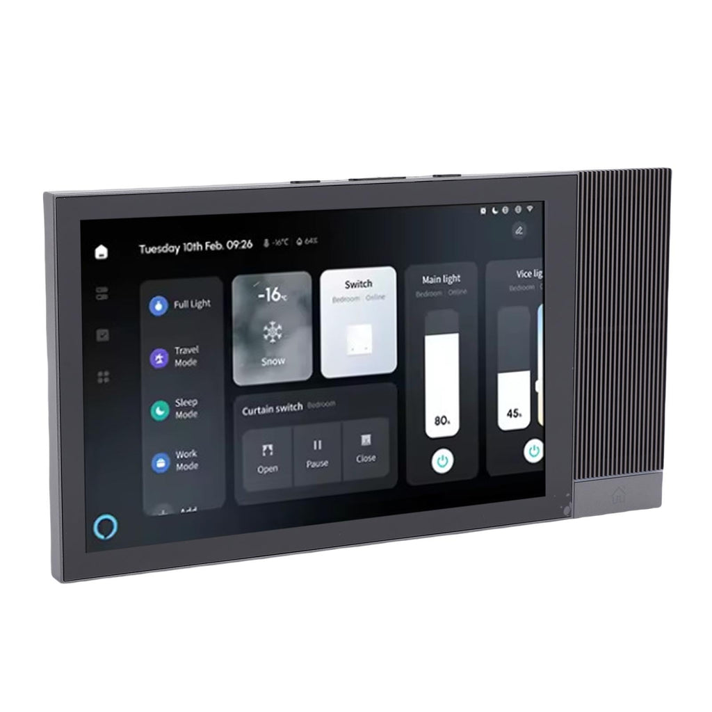 Fabater Smart Home Panel, 8 Inch Touch Screen 2GB RAM 16GB ROM Voice Control Smart Wall Panel, Home Assistant Control with Dual Speakers for Tuya Devices