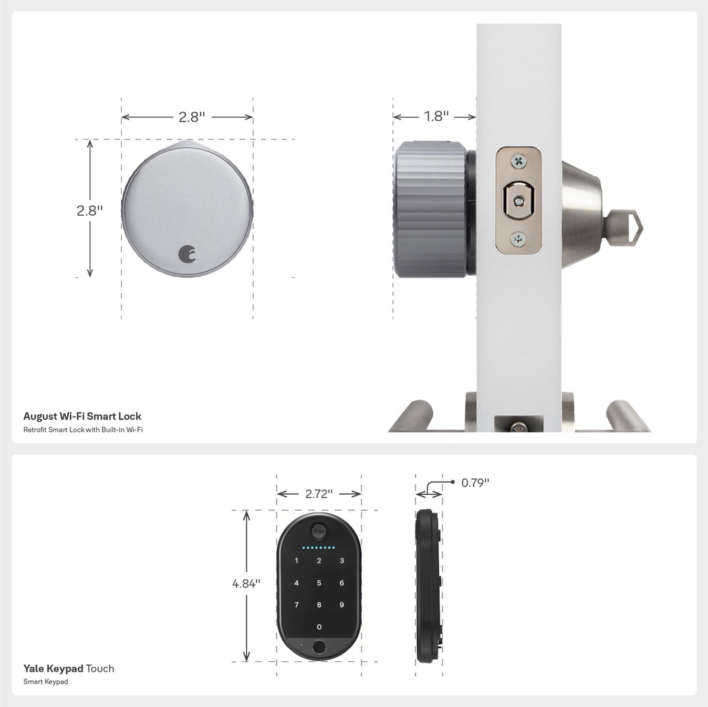 Yale August Wi-Fi Smart Lock with Keypad Touch in Silver