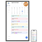 Dragon Touch 15.6" Digital Calendar Chore Chart – 1080P Full HD Interactive Touchscreen, Smart Family Planner, Hearth Display Digital Calendar Wall & Desk Mountable for Seamless Scheduling Black
