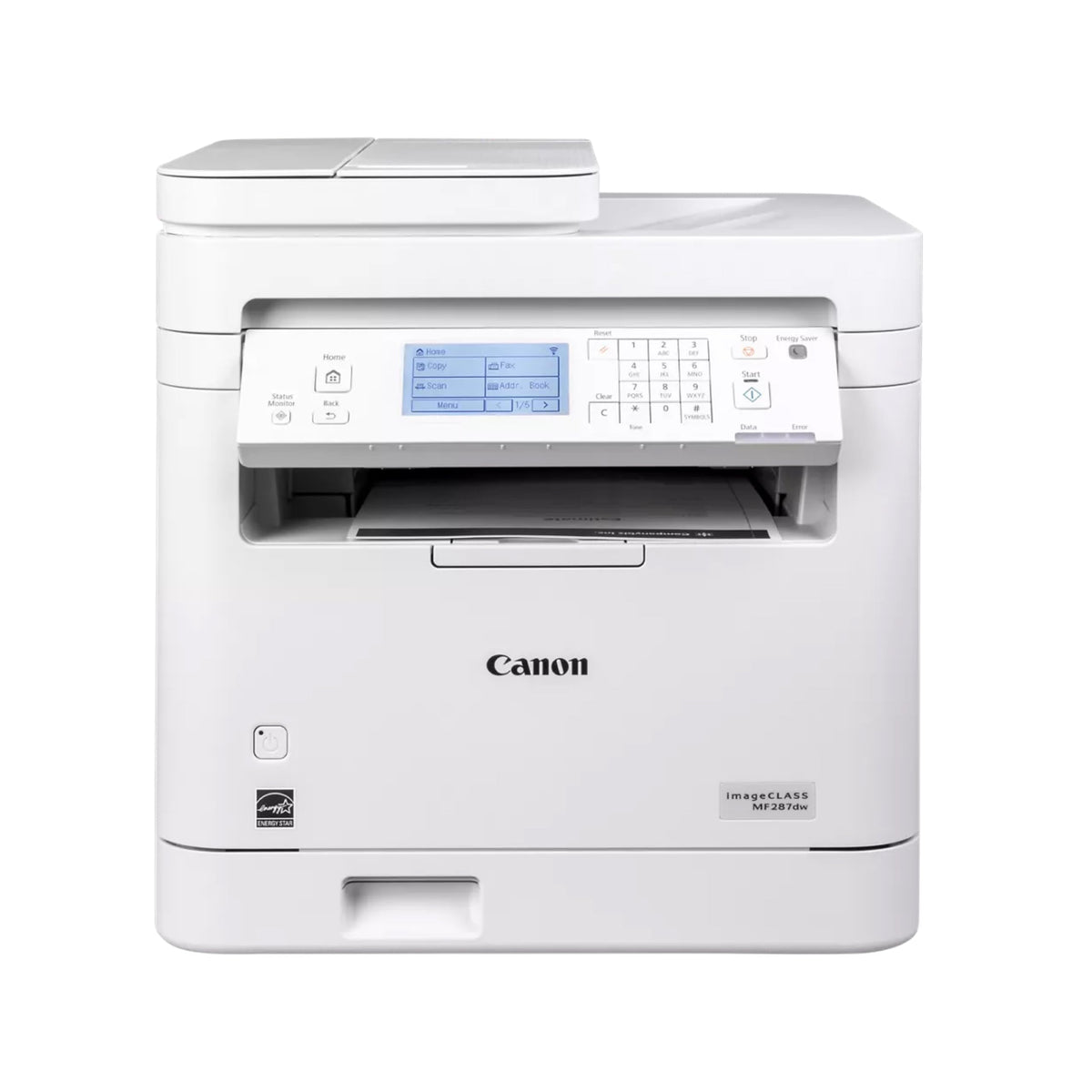 Canon imageCLASS MF287dw - Monochrome, Duplex, Wireless Laser Printer, All-in-One Print, Copy, Scan, Fax, Auto Document Feeder, 1 Year Limited Warranty, 35 PPM, White