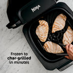 Ninja Foodi Smart 6-in-1 Indoor Grill & Air Fryer, 4 Qt, Black/Grey, FG551