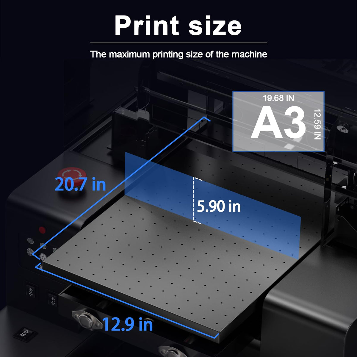 DXZ A3 UV Printer,Automatic L805 UV Flatbed Cylinder Printer with Varnish 100% Transfer Rate for Phone Case,Acrylic,Metal,Leather,Golf,Bottle,2-Year Ink Included