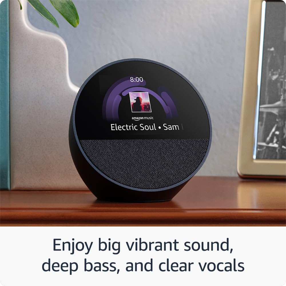 Echo Spot with TP-Link Tapo Smart Color Bulb
