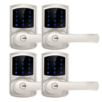 Keypad Keyless Entry Door Lock with Handle Smart Digital Deadbolts 4 Pack