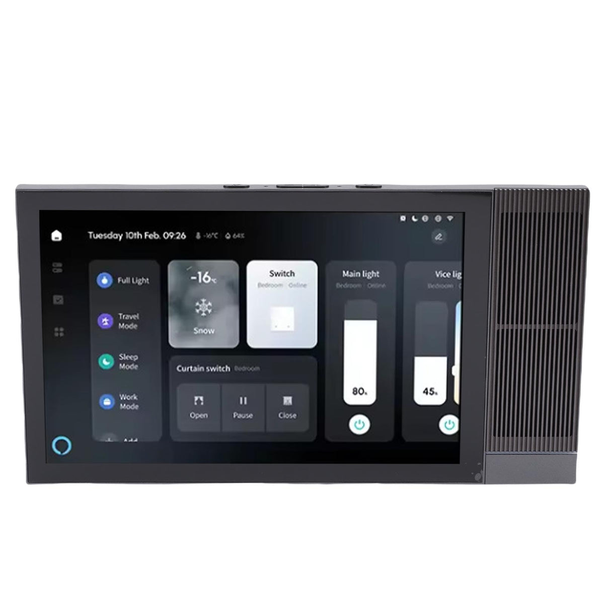 2025 Upgraded Smart Home Control Panel, 8 Inch Wall Mounted 2G+16G Touch Screen with Voice & APP Control, Smart Background Music Player Touchscreen Panel