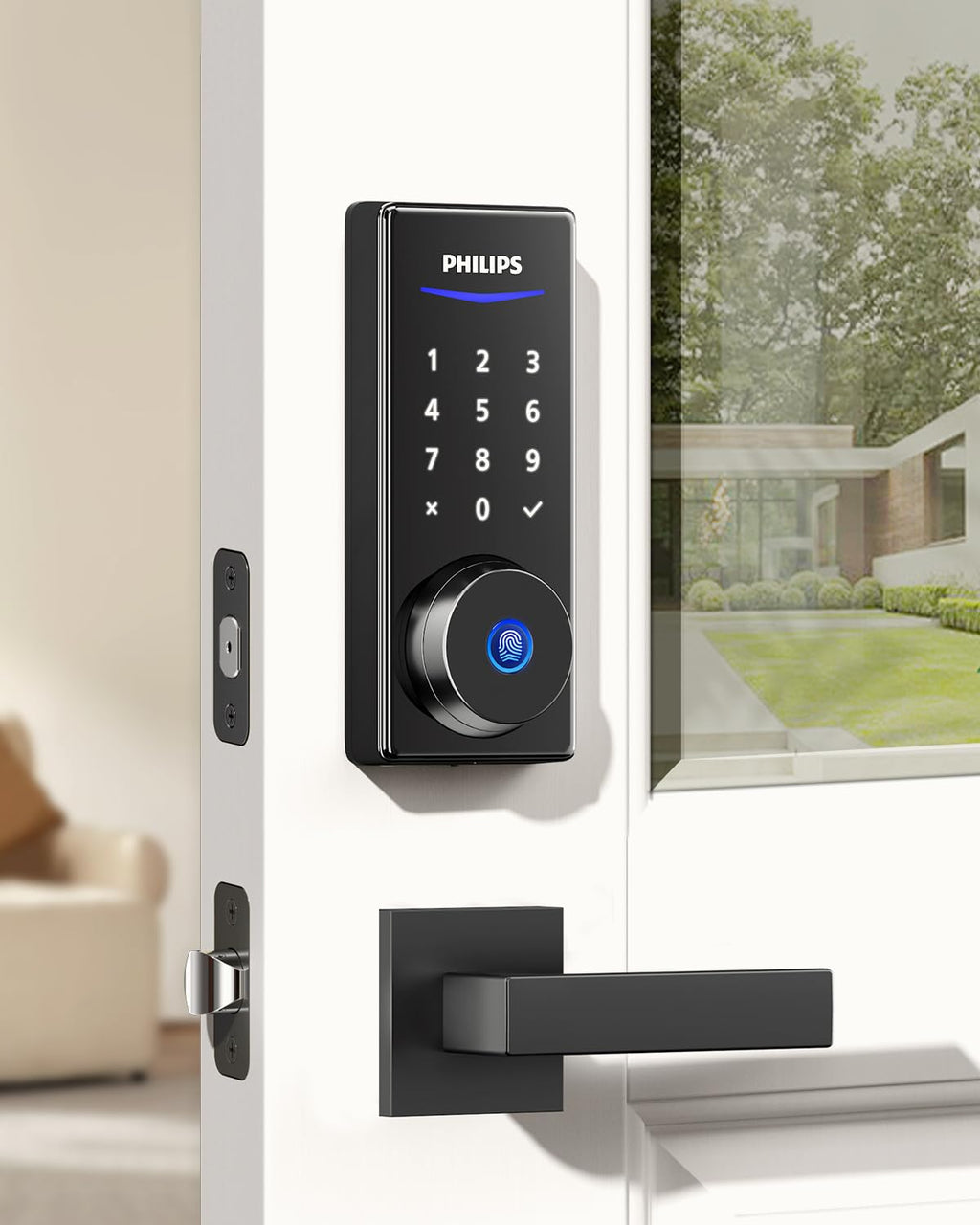 Philips Smart Lock with Door Lever, APP Control, Fingerprint Unlock
