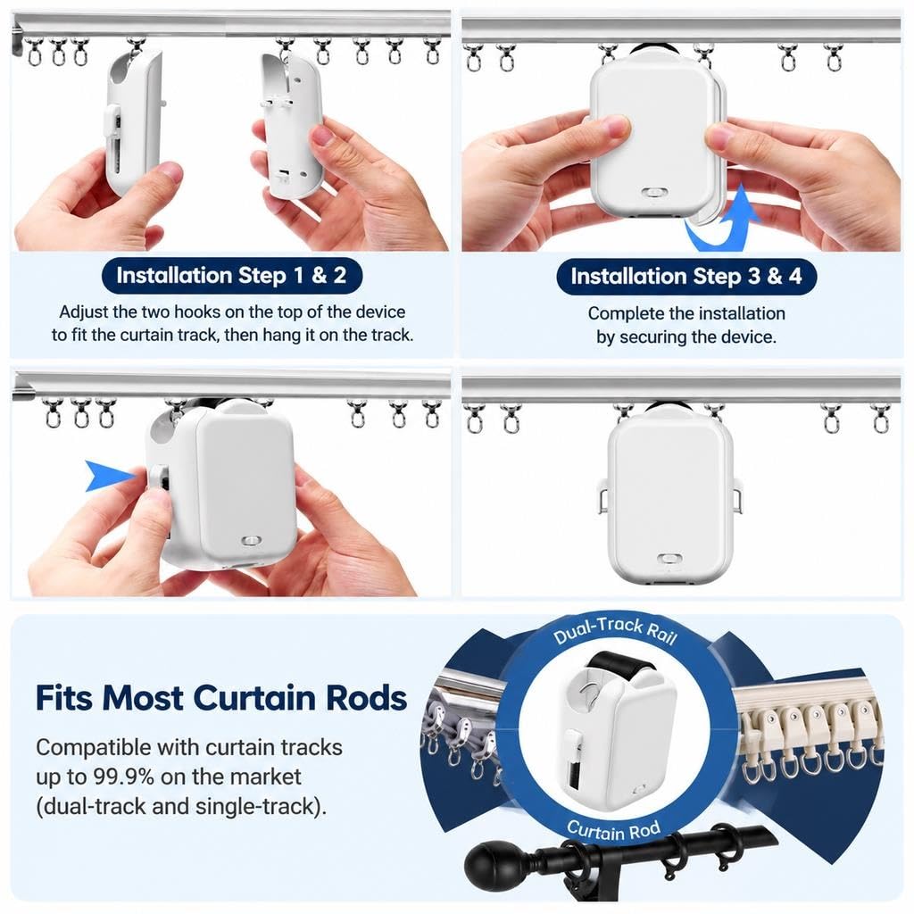 Smart Curtain Motor Slide-Out Remote Opener