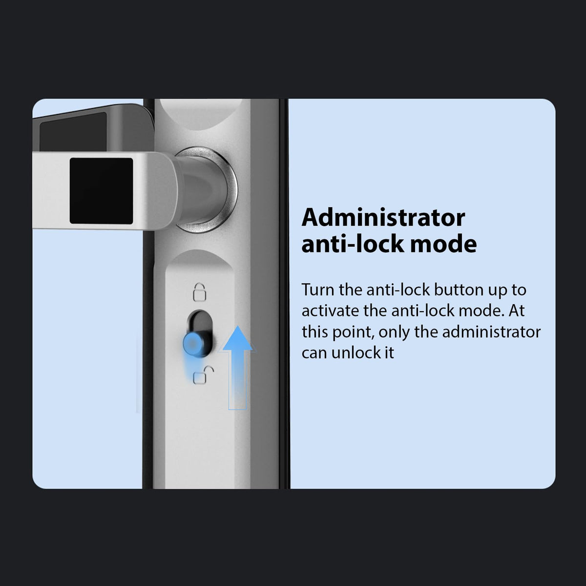 Fingerprint Smart Lock, Keyless Entry Door Lock with Handle, TY APP Fingerprint Password Card Mechanical Key 5 Unlocking Methods Aluminum Alloy Door for 40-120mm Thickness (Silver)
