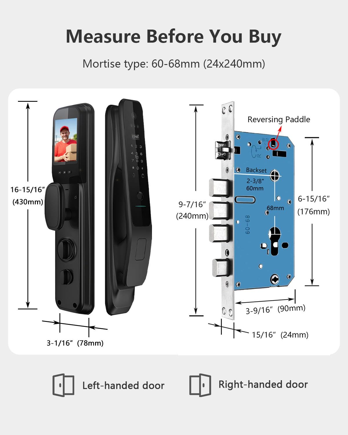 3D Face Recognition Smart Lock with Camera & Doorbell