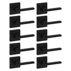 Kwikset Casey Entry Door Handle with Lock and Key, Secure Keyed Reversible Lever Exterior, for Front Entrance and Bedrooms, Matte Black, 4 Pack, Pick Resistant SmartKey Rekey Security and Microban