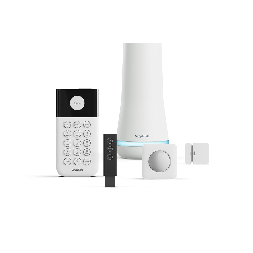 SimpliSafe 5 Piece Wireless Home Security System - Optional 24/7 Professional Monitoring - No Contract - Compatible with Alexa and Google Assistant,White