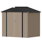 Devoko 10x8 FT Outdoor Storage Shed, Brown