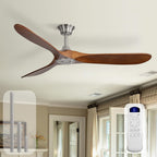 Sofucor 48 Inch Smart Wood Ceiling Fans with Lights, Flush/Downrod Mount