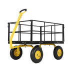 Garvee 1500 LB Heavy Duty Garden Wagon Cart, Outdoor Metal Utility Trailer