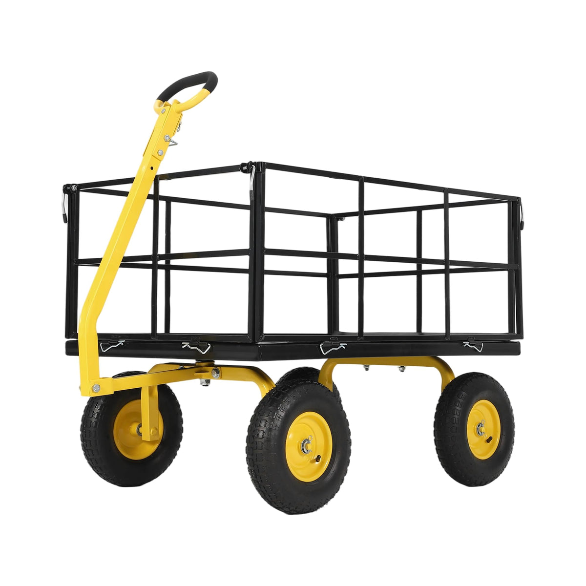 Garvee 1500 LB Heavy Duty Garden Wagon Cart, Outdoor Metal Utility Trailer