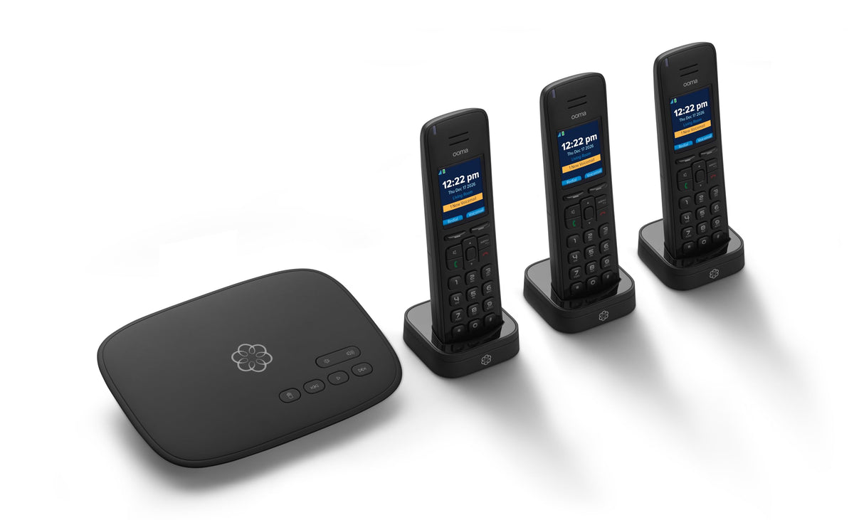 Ooma Telo VoIP Free Internet Home Phone Service with 3 HD3 Handsets