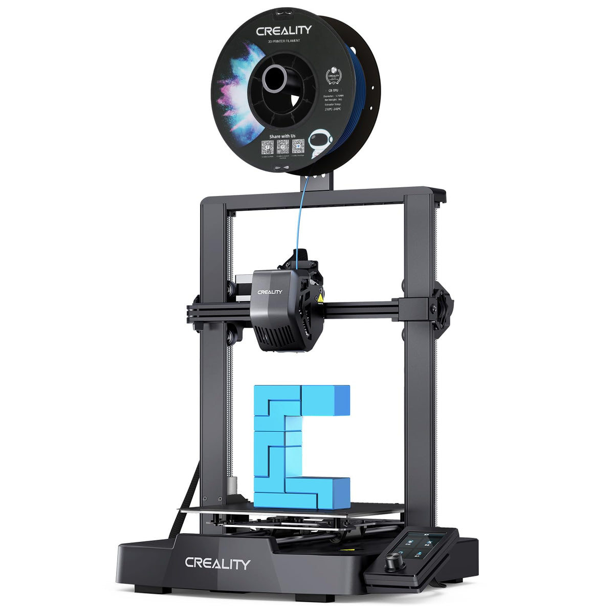 Creality K2 Combo (A) 3D Printer, Multicolor Printing with CFS, 600mm/s Printing Speed, 95% Pre-Assemble, Smart Al Camera & Auto Leveling, Next-Gen Direct Drive Extruder, Build Volume 260*260*260mm