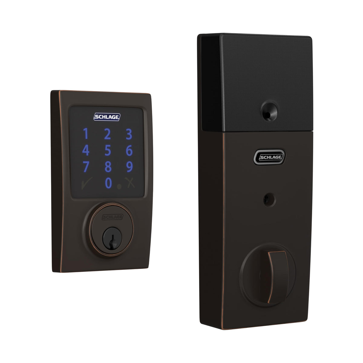 Schlage Connect Smart Deadbolt Lock with Camelot Trim, Satin Nickel