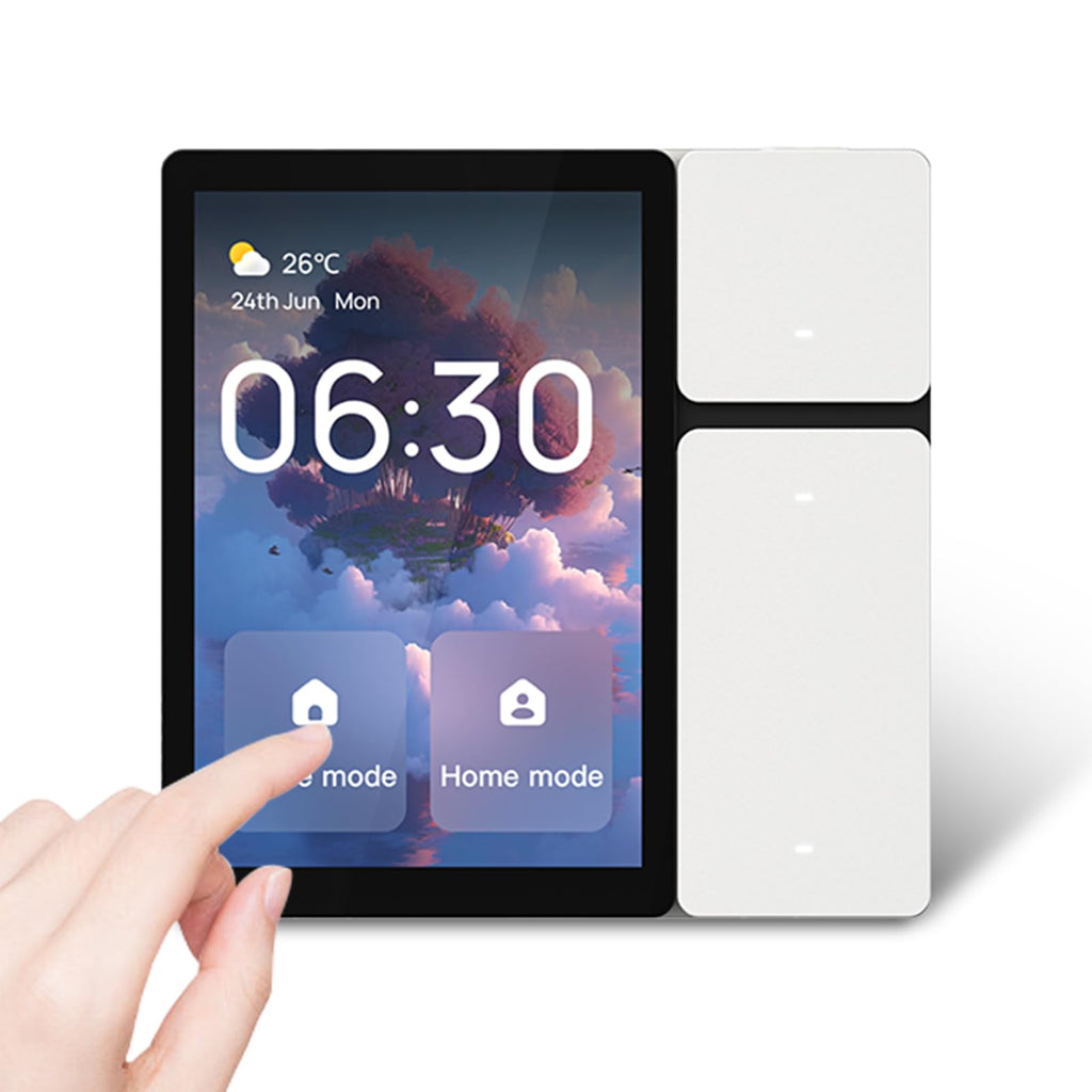Intelligent Home Control Panel 3.5 Inch | 3 Gang Relay Touchscreen & APP Control | Voice Assistant & IR Remote | Wall Mount for Voice Assistant/Voice - Controlled Home
