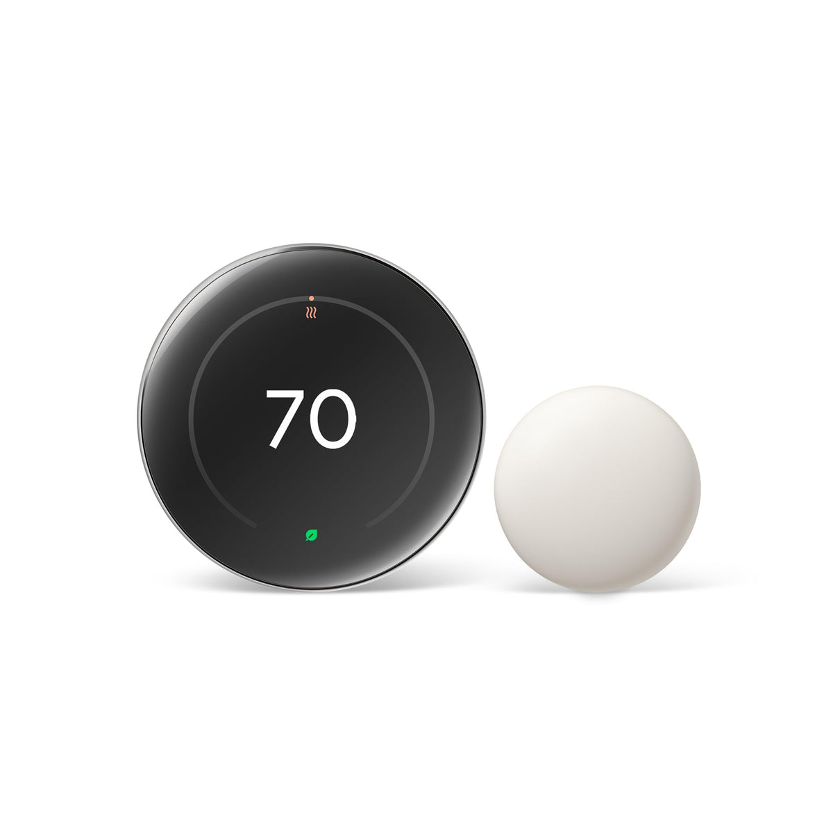Google Nest Learning Thermostat (4th gen) + Nest Temperature Sensor (2nd gen) - Obsidian