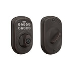 Schlage Electronic Keypad Deadbolt Lock, Camelot Trim, Satin Nickel