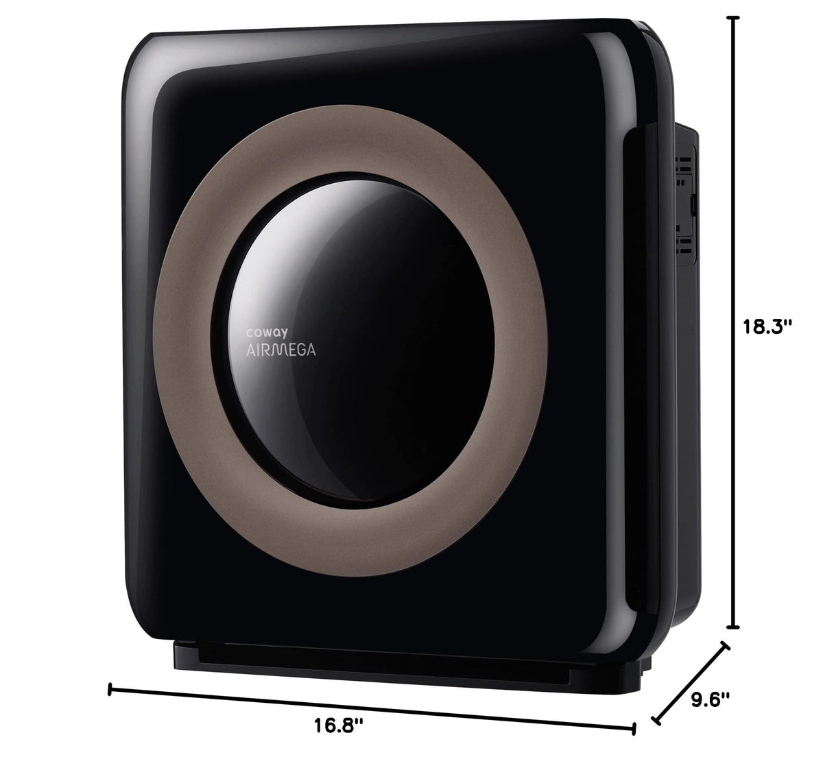 COWAY Air Purifier for Home Up to 1,575ft², App-Enabled Smart Technology, Compatible with Amazon Alexa, HEPA Filter for Smoke, Allergies, Odor, Auto Mode, Airmega AP-1512HHS Black