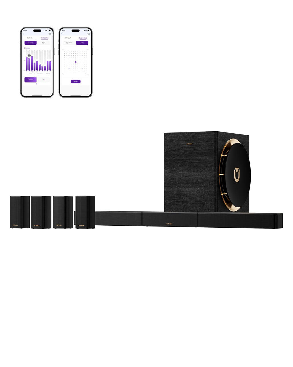 ULTIMEA 5.1CH Surround Sound Bar System with Dolby Atmos, Poseidon M60