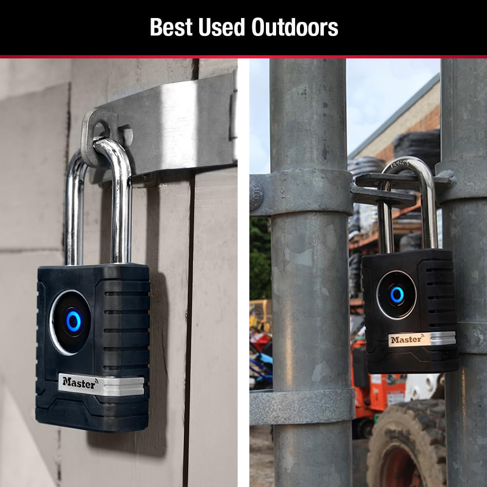 Master Lock Bluetooth Smart Padlock Outdoor Smart Lock Black 4401LHEC