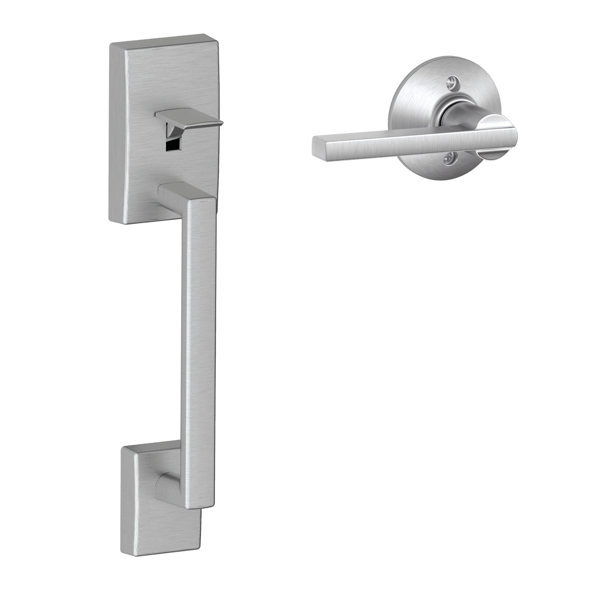 SCHLAGE Century Lower Half Entry Handleset, Latitude Lever, Matte Black