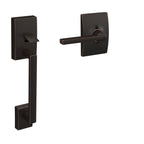 SCHLAGE Century Lower Half Entry Handleset, Latitude Lever, Matte Black