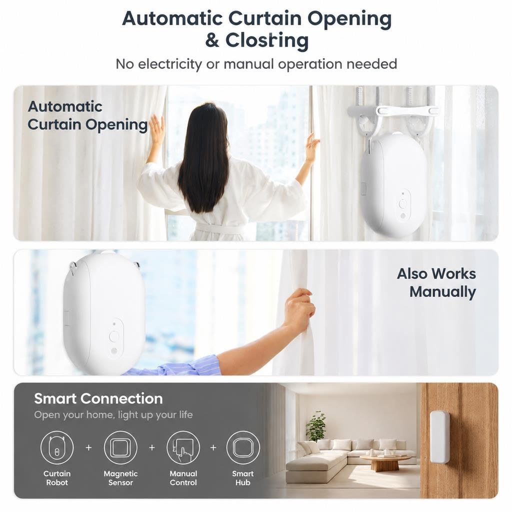 Smart Curtain Motor Slide-Out Remote Opener