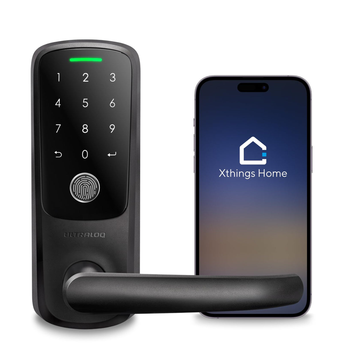 ULTRALOQ Latch 5 Fingerprint Smart Lock, Wifi Door Lock, App Remote Control