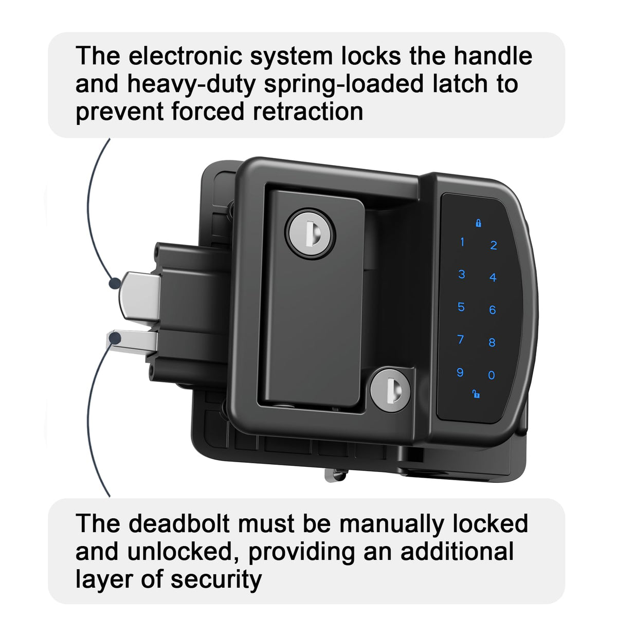 RV Door Lock Replacement, All-Metal Smart Keyless Entry Camper Door Lock