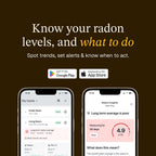 Airthings 325 Corentium Home 2 Smart Digital Radon Detector - Portable and Easy-to-use Radon Testing with Bluetooth connectivity and Humidity & Temperature Sensors