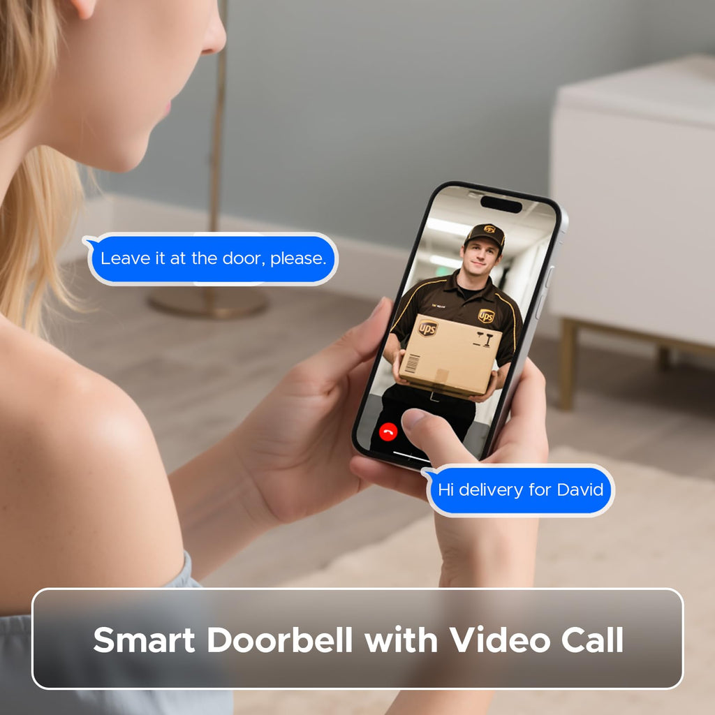 Smart Lock with Camera & Doorbell, 3-in-1 Smart Deadbolt for Front Door