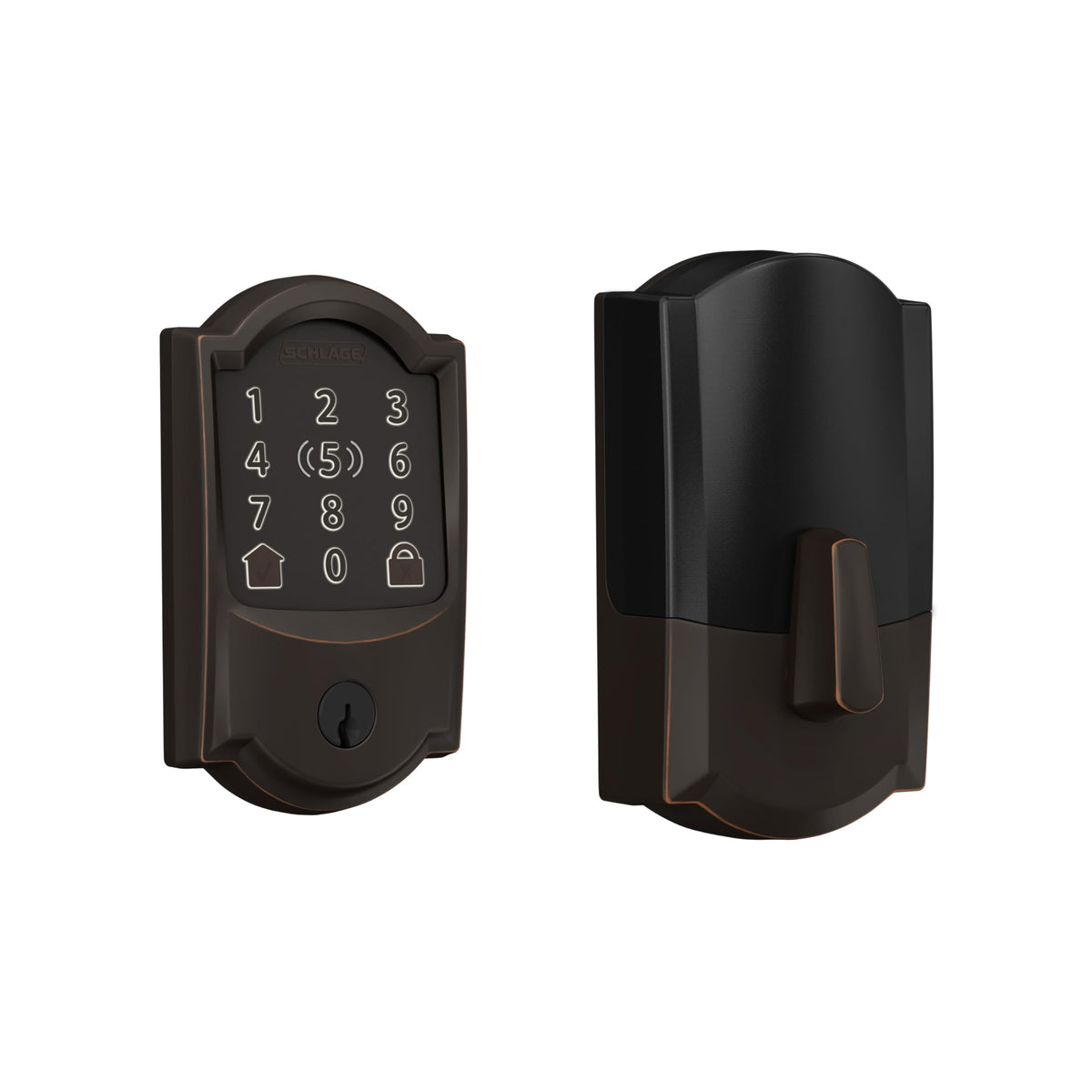 Schlage Encode Plus Smart WiFi Deadbolt Lock, Tap to Unlock, Satin Nickel
