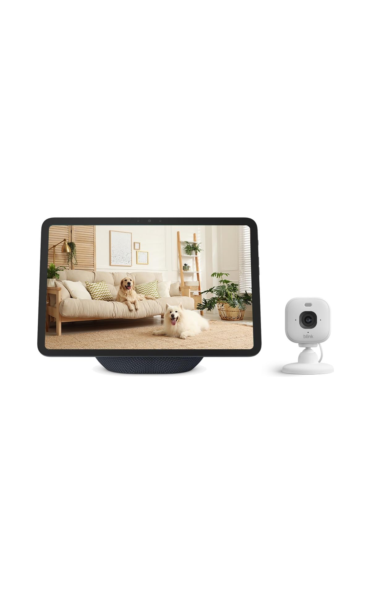 Amazon Echo Show 11 (newest model) Full-HD 11" Display with Alexa+ & Blink Mini 2K+ Indoor Security Camera Bundle - Glacier White