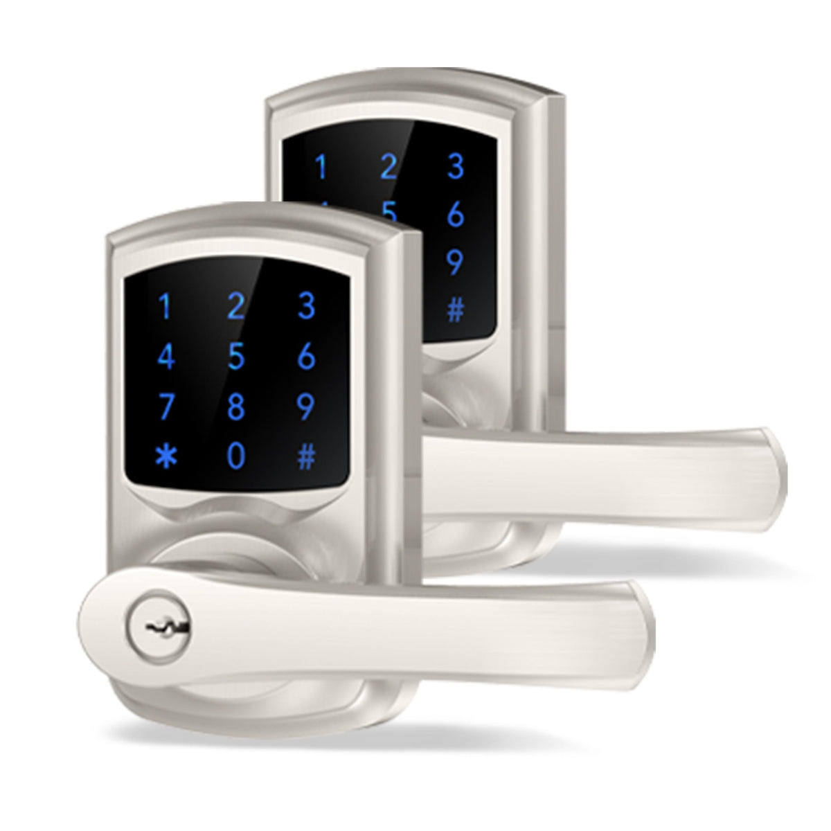 Keypad Keyless Entry Door Lock with Handle Smart Digital Deadbolts 4 Pack